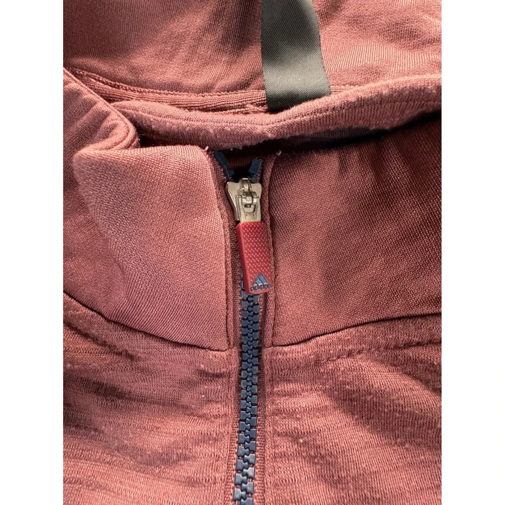 Adidas Mens 4XLT COLD.RDY Quarter Zip Pullover Burgundy Mock Neck Active Top